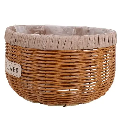Produktbild: BAZEITFLOW Outdoor Blumentopf Aus Rattan Großer Pflanzer Für Drinnen Und Draußen Vielseitige Dekoration Für Pflanzen Und Aufbewahrung Für Garten Und Wohnräume