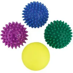 Produktbild: BB Sport Massagebälle 4er Set Igelbälle Lacrosseball Verschiedene Härtegrade Massageball mit Noppen