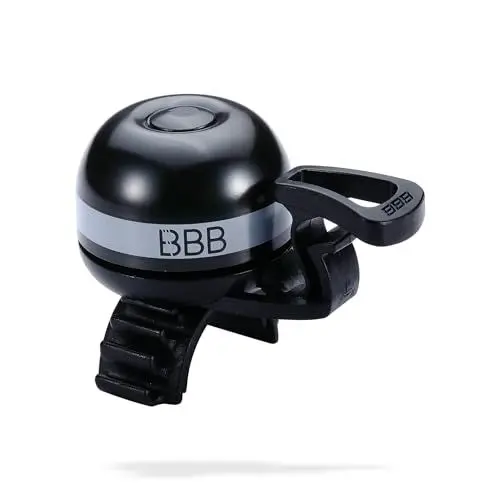 Produktbild: BBB CyclingEasyFitDeluxe Fahrradklinge|Laute Glockefür Mountainbike und Rennrad|Einsetzbar mit Schnellverschluss-System für alle Fahrradlenker, schwarz/grau