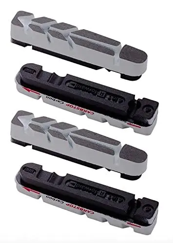 Produktbild: BBB Cycling Carbstop Hochleistungs-bremsbacken, Kompatibel Mit Bbb Crossstop, Bbb Techstop, Shimano, Sram Und Campagnolo Patronen, 2 Paar (4 Insgesamt) BBS-29, Grau, Medium