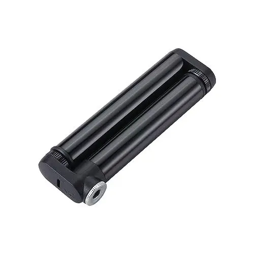 Produktbild: BBB Cycling DoubleShot Mini-Fahrradpumpe I 120 mm Faltbare Fahrradpumpe I 35 cc Fahrradpumpe Presta Ventil I Schlauchlose Fahrradpumpe I BMP-102, Schwarz