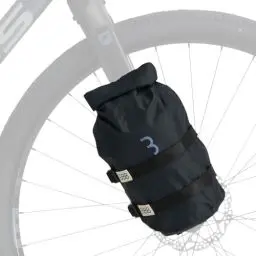 Produktbild: BBB Cycling Gabeltasche Wasserdicht I Fahrrad Gabeltasche Mit Rollverschluss Und Gepäckträger I Fork Bag Schwarz I StackPack BSB-145