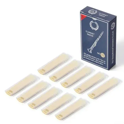 Produktbild: Bb-Klarinettenblätter mit Kunststoff-Box, Bb-Klarinette Traditionelle Bambusblätter, Bb 1,0-3,5 Klarinettenblätter für Klarinetten-Mundstück-Teile(3.0)