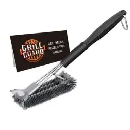Produktbild: BBQ Grill Reinigungsbürste & Schaber - Grilldrahtbürste für Grill - 34cm Edelstahl Grillrostreiniger - Grillzubehör & Werkzeuge für Weber Gas/Holzkohle/Elektro/Infrarot - Geschenke für Männe (Medium)
