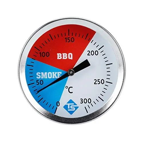 Produktbild: BBQ Thermometer, Räucherthermometer Edelstahl Thermometer Bis 300 ?, Für Alle Grills, Smoker, Räucherofen Und Grillwagen, Analog, Grillzubehör (Anzeige: Celsius Und)