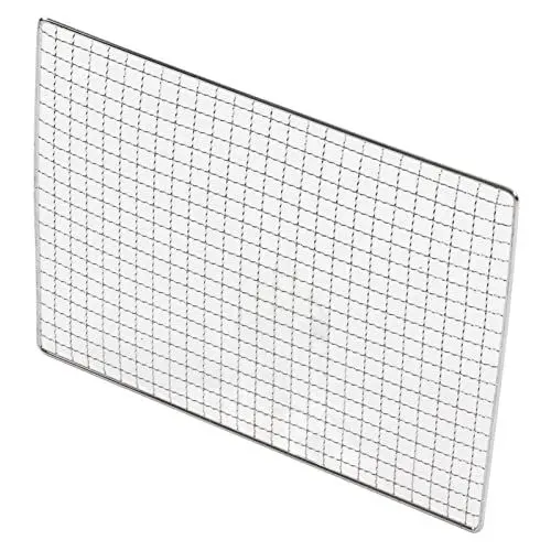 Produktbild: BBQ-Grillmatte, 34,9 X 26,7 X 0,5 Cm, Eisen, Multifunktionale Grilldrahtmatte für Heimpicknicks, Camping, Grillen, Backen, Kühlregal