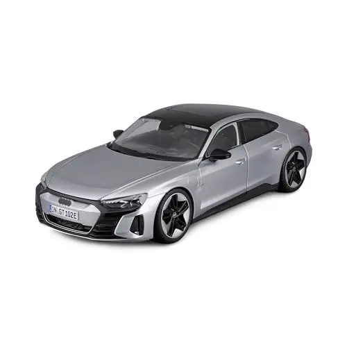 Produktbild: Bburago Audi RS e-tron GT (2022): Modellauto im Maßstab 1:18, Türen beweglich, Silber (18-11050S)