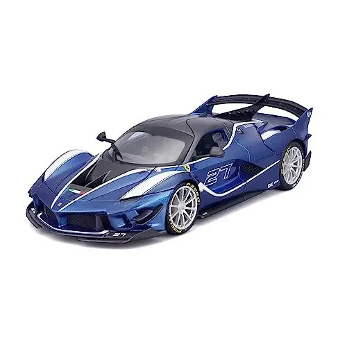 Produktbild: Bburago Ferrari FXX-K EVO: Modellauto im Maßstab 1:18, Ferrari Race & Play Serie, Türen, Kofferraum und Motorhaube beweglich, blau (18-16012B)