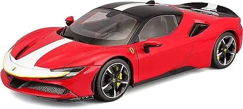 Produktbild: Bburago Ferrari SF90 Stradale Assetto Fiorano: Modellauto im Maßstab 1:18, Türen, Motorhaube und Kofferraum beweglich, rot (18-16911), Groß