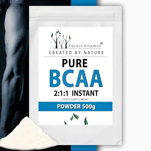 Produktbild: BCAA - Forest Vitamin - Pure BCAA 2:1:1 Instant - 500g Pulver - BCAA-Aminosäuren - Optimale Regeneration und Muskelwachstum