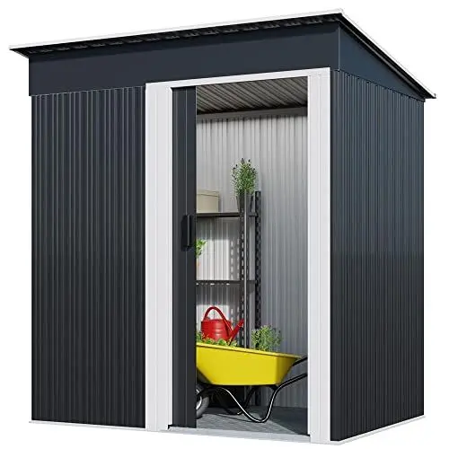 Produktbild: Bc-elec - 5662-0504 Metall-Gartenhäuschen Gartenhaus aus verzinktem Stahl 162 x 86 x 181cm