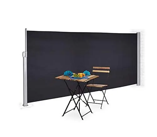 Produktbild: Bc-elec - ASA-160T .Seitenmarkise anthrazitgrau 3x1.6m ausfahrbar für Terrasse, Gartenpavillon