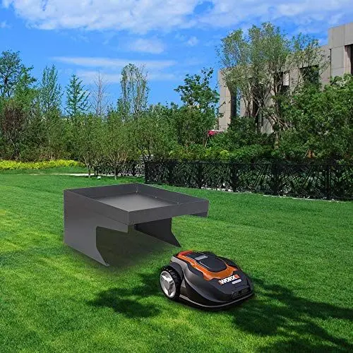 Produktbild: Bc-elec - HMGL01 Garage für Rasenmäher-Roboter aus verzinktem Stahl mit dekorativem Raum Carport Dach Außenschutz 60x70x36cm