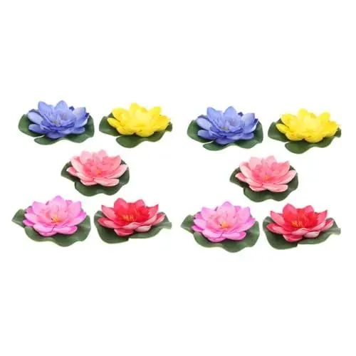 Produktbild: BCOATH Realistische Gefälschte Blätter 10 Stück Künstliche Schwimmende Blumenverzierung Für Den Garten