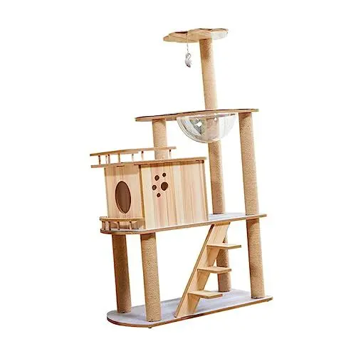 Produktbild: BCOATH 1 Stück Haustier-spielhaus Mehrschichtiger Katzenbaumturm Mit Klettergerüst Groß Flauschig Für Bequemes Katzenbett