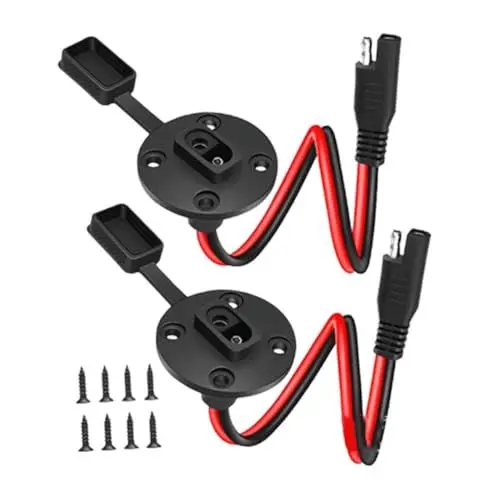 Produktbild: BCOATH 1 Paar für Solarpanel SAE-Kabel-Schnellanschlussplatte Ladekabel solarbetriebene batterieladegeräte Solar battery charger stromerzeuger Solarpanel-Kabel Black