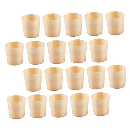 Produktbild: BCOATH 20pcs Holz Wasser Tasse Becher Einzel-verwenden Salat Dessert Partei Liefert