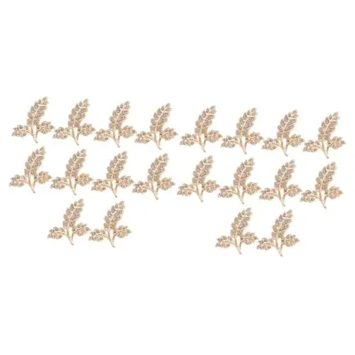 Produktbild: BCOATH 20 STK Haarschmuck Aus Blättern Mini-Blatt-dekor Material Zur Herstellung Von Broschen Miniatur-blattornament Miniatur-blattdekor Mini-blattverzierung Blatt Handwerk Eisen Golden