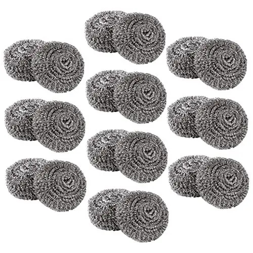 Produktbild: BCOATH Edelstahlreiniger 20st Drahtreinigungskugel Topfbürste Geschirrspülmaschinen Utensilienwäscher Reinigungsschrubber Spülbürste Drahtkugel Grillstein-reinigungsblock Stahlwolle-Pads Stahldraht