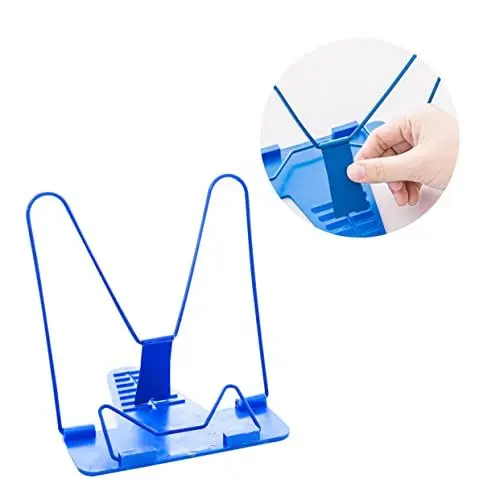 Produktbild: BCOATH 2St Leseregal Lesepult Bücherregal lesen Buchunterstützung faltbarer Tablet-Ständer Kochbuchständer Bücherregale bookend bücherstütze buch halter Buchleseklammer Bücherständer Blue