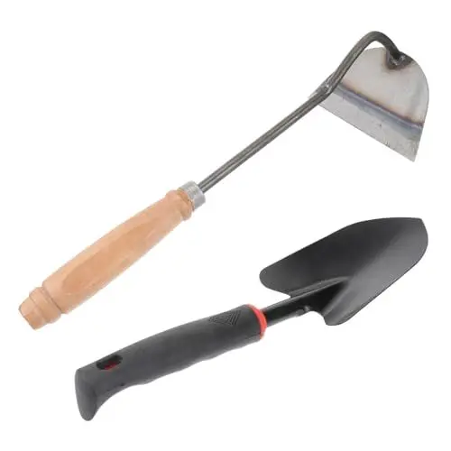 Produktbild: BCOATH 2 Sätze Unkraut Jäten Kleine Hacke Mini-pflanzschaufel Kurzstielige Hacke Unkrauthacke Gartenhandwerkzeug Jäten Handwerkzeug Haushaltsgeräte Handliches Gartenwerkzeug Hölzern
