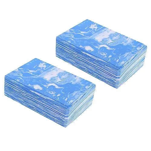 Produktbild: BCOATH 2 Stk Camouflage-yoga-blöcke Yoga-keil Yoga-block-handgelenkstütze Yogabausteine ​​für Anfänger Pilates-ziegel Fitness-steine Übung Blockiert Schaum Yoga-rückenblock Blue