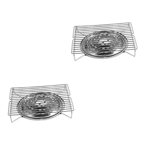 Produktbild: BCOATH 2 Stk Grill Campingkocher Outdoor-Wok-Brenner Campingbrenner mit Gaskocher für Rucksacktouren Camping-Gaskocher Butankocher im Freien tragbarer Gasbrenner Herdbrenner Silver