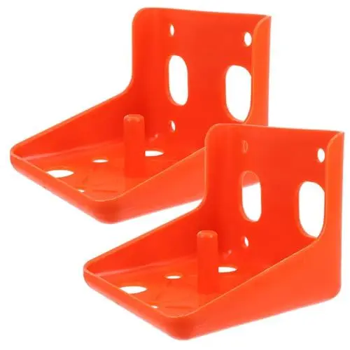 Produktbild: BCOATH 2 Stücke Futterspender Werkzeuge Pferdefutterspender Spielzeug Vieh Hängende Behälter Lecken Kunststoffhalter Pferde Vieh Orange Ziegel Fütterung Hirsch Ferkel Bauernhof Halter