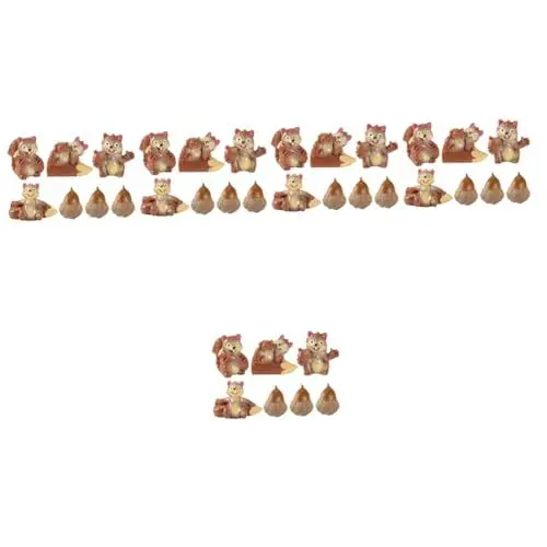 Produktbild: BCOATH 5 Sets Miniatur-eichhörnchen-statuen Harz Eichhörnchen-Verzierungen Eichhörnchen-Handwerk Ornament Desktop-Tiere Figuren Gartendekor 7 Stück * 5