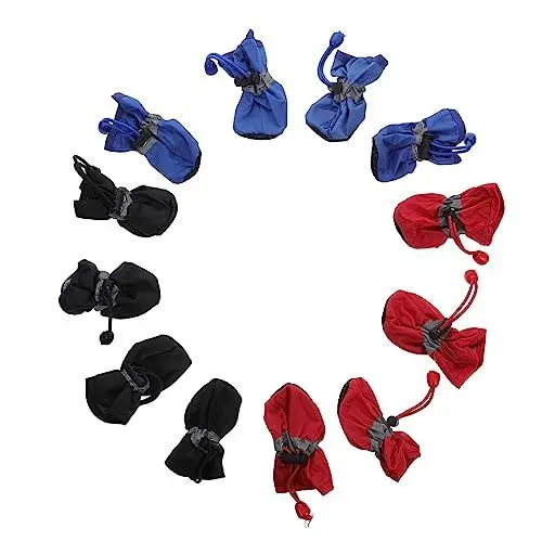Produktbild: BCOATH 3er-Set Regenstiefel Für Haustiere – Hundeschuhe Mit Befestigungsriemen – Und Hundestiefel Für Den Außenbereich