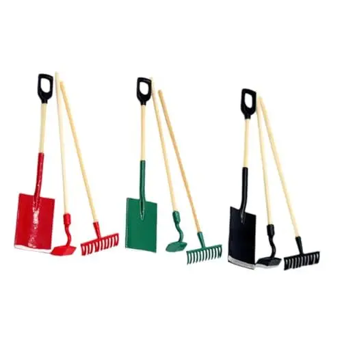 Produktbild: BCOATH 3 Sets Bauernhof Werkzeuge Modell Minispielzeug Für Kinder Miniatur Werkzeuge Für Den Garten Mini Schaufel Modell Kleines Zubehör Puppenhaus Zubehör Puppenhaus