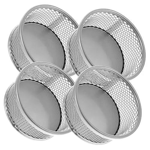 Produktbild: BCOATH 4stücke Metall-mesh-büroklammer-organizer Für Schreibtisch Praktische Aufbewahrung Für Clips Stifte Und Kleine Gegenstände Für Büro Schule Und Zuhause