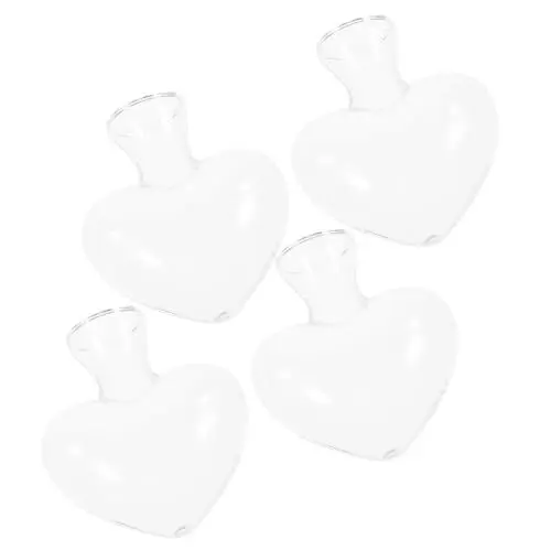 Produktbild: BCOATH 4 Stück Liebe Glasvase Dekotopf Dekovase Home Decor Einweihungsparty Pflanzenbehälter Pflanzendekorationen Töpfe Halter Vase Transparent