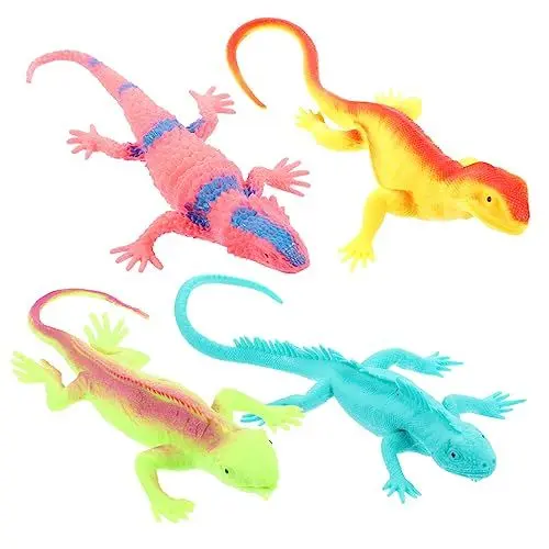 Produktbild: BCOATH 4 Stück künstliche Eidechse Eidechsenfiguren Spielzeug Reptilienspielzeug Kinderspielzeug Spielzeug für Kinder Fun Toy Spielzeuge Eidechsenmodell gefälschtes Eidechsenspielzeug Abs