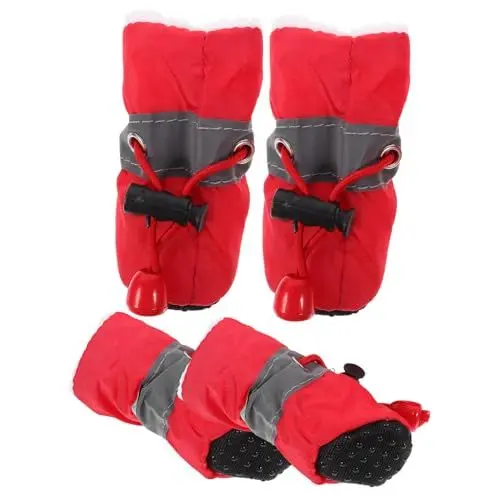 Produktbild: BCOATH Schneestiefel Für Hunde Welpenschuhe Hundestiefel Mit Kordelzug Für Regen Und
