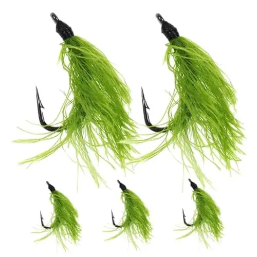 Produktbild: BCOATH Realistische Simulation Haken 5pc Set Für Süßwasser Karpfen Angeln Stacheldraht Design Für Einfache Tackle Kit