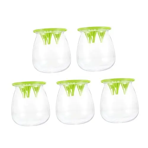 Produktbild: BCOATH 5st Blumentopf Luftpflanzen Terrarium Blumenvase Topf Für Wasserpflanzen Zwiebelpflanze Terrarium Pflanzgefäße Für Luftpflanzen Fischglasvase Pflanzterrarium Vase Herzstück Plastik