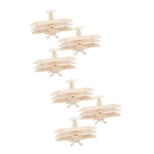 Produktbild: BCOATH 6 STK 3D-holzpuzzle-Spielzeug Modellflugzeug Lackierset Ebene Flugzeug Bausatz Selber Machen Selbst Zusammenbauen Puzzles Bauen Spielzeug Zusammen Spielzeug Für Kinder Mini Hölzern