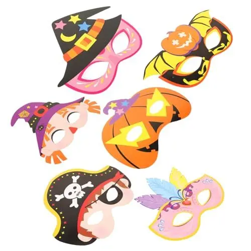 Produktbild: BCOATH 6 Stück Karnevalsmasken Aus Papier Halloween Dacoratin Masken Für Erwachsene Rollenspiele Partyzubehör Zufälliger Stil