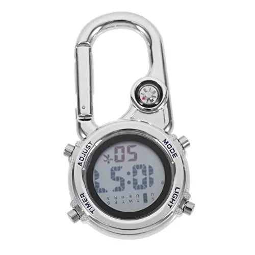 Produktbild: BCOATH Multifunktionale Karabiner-Uhr Für Outdoor-aktivitäten Digitale Taschenuhr Mit Stabilem Metallclip Für Reisen Sport Und Medizinisches Personal Blau