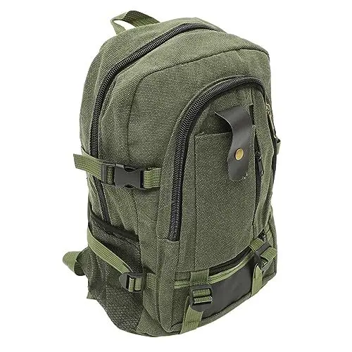 Produktbild: BCOATH Canvas-schultertasche Grün Geräumiger Canvas-rucksack Für Herren Und Damen Für Schule Arbeit Und Reisen Aus Robustem