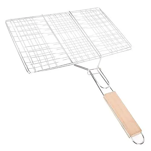 Produktbild: BCOATH Grillkörbe Griff Eisen Grillrost BBQ Grillrost Mesh Fischgrillrost Picknick-Grillausrüstung Rindfleisch Grillkorb Clip Style Grill Mesh