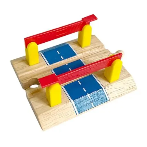 Produktbild: BCOATH Hölzerne Gleise Spielzeugeisenbahn Straßenblock Gleiszubehör Gleise Geländer Barriere Gleisspielzeug Spielzeug Lustiges Geländer Barrieremodell Geländer Barrieremodell
