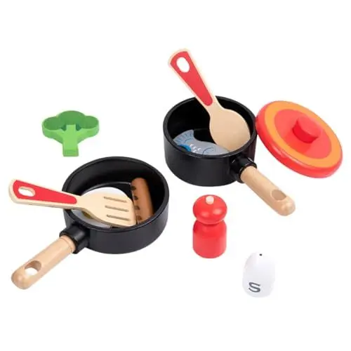 Produktbild: BCOATH Spielküchenzubehör Set Mit Spielzeug Geschirr Und Gefälschtem Lebensmittel Inklusive Obst Und Gemü Ideal Für Kinder Rollenspiele Der Spielküche Kreatives Küchen Spielset
