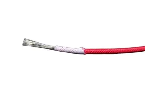 Produktbild: BCOMFY 2M/5M Hochtemperaturbeständiger Silikondraht 300°C Weiches Kupferkabel Glasfasergeflochtene isolierte warme Bodenheizelementleitung(5M,2.5mm2 (13AWG))