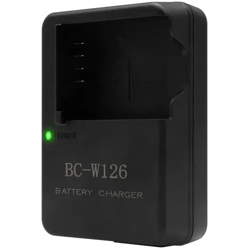 Produktbild: BCW126 Kamera Akku-Ladegerät für Fujifilm FinePix Akku X-PRO1 X-PRO2 X-PRO3 XH1 XT1 XT2 XT3 XT10 XT20 XT30 XT100 XT200 XE1 XE2 XE2S XE3 XE4 XA1 XA2 XA3 XA5 XA7 XA10 XM1 X100VI X100V X100F HS30 33 35