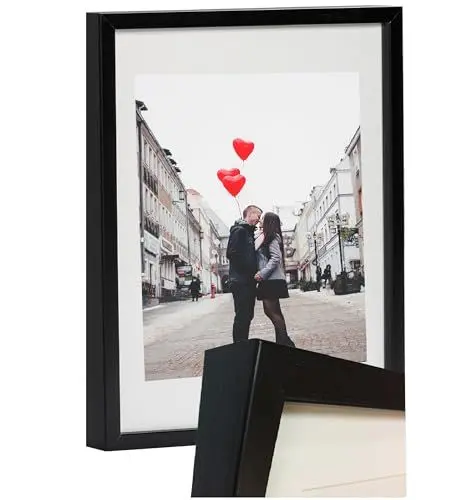 Produktbild: BD ART 30x40 cm Dokument, Zertifikat, MDF Bilderrahmen mit Passepartout 21x30 cm (A4), SCHWARZ
