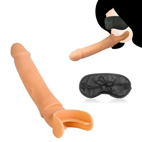 Produktbild: BDSMJOY 2-IN-1 BDSM Knebel Mund Extrem,mit Dildo Plug & SM Augenmaske,Analdilos Herren Dildos Knebel Ball Gag,Mundknebel SM für Frauen,Augenbinde Sex Bett,SM Sexspielzeug extreme Paare Sklavin