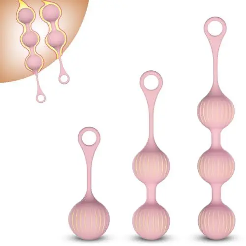 Produktbild: BDSMJOY Analkugeln 3 PCS Vaginal Plugs Sexspielzeug Set,Analplug Buttplug für Frauen,Analspielzeuge Anal Kette erotisches Sexspielzeug für die Frau extrem (Rosa)