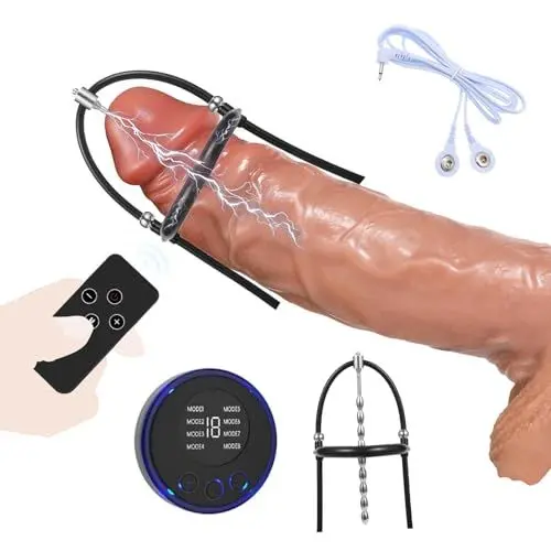 Produktbild: BDSMYEE Elektroschock Dilator Harnröhre mit 19 Modi,Harnröhren Dilatatoren Set mit Fernbedienung,Penis Plug Prostata Stimulation Estim für Mann erotisches Sex Spielzeug ab 18 für Paare extrem (108 MM)